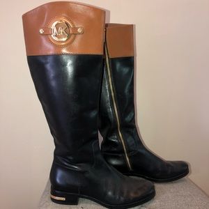 Michael Kors Boots-GUC Black, Tan and Gold